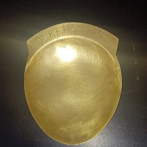 Vintage Brass Pocket Change Dish